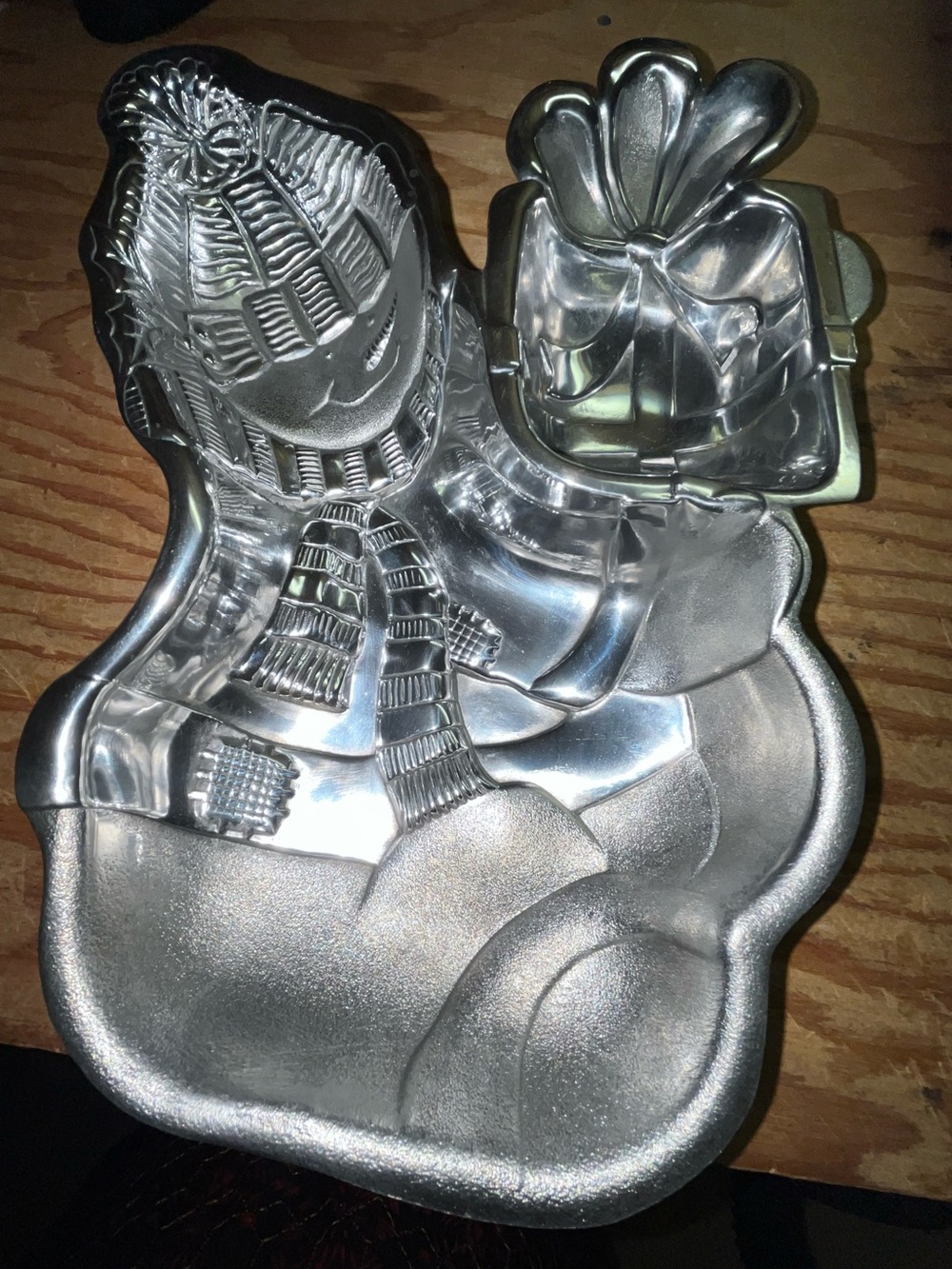 Lenox Snowman Yuletide Chip & Dip Metal serveware